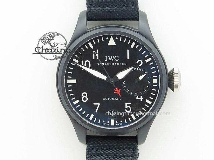 MIROTIME 0813 GoAnywhere Aquatimer SS IW356802 ZZF 1:1 Best Edition Black Dial on Black Rubber Strap MIYOTA 7128